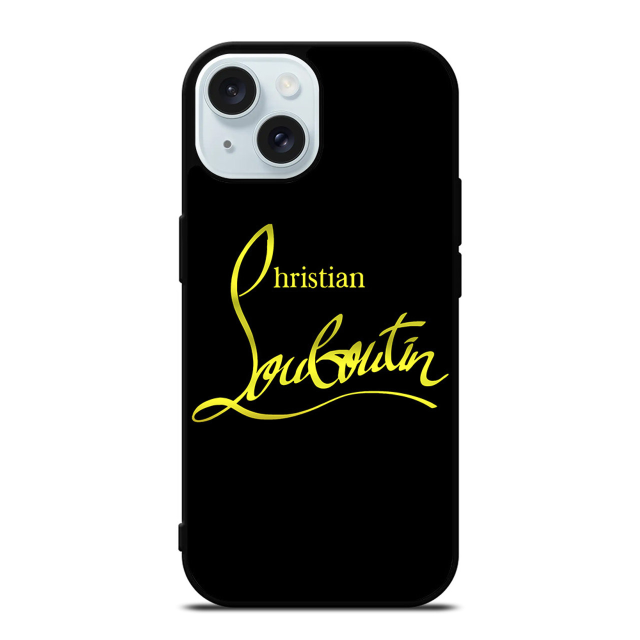 CHRISTIAN LOUBOUTIN GOLD LOGO iPhone 15 Case Cover